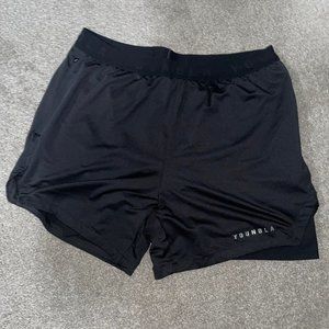 YLA 129 TRILOGY COMPRESSION SHORTS (BLACK) (BNEW)